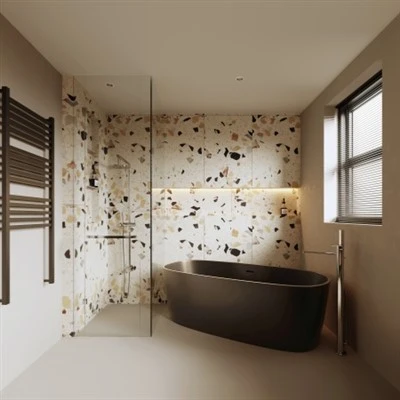Glansandi Terrazzo flísar